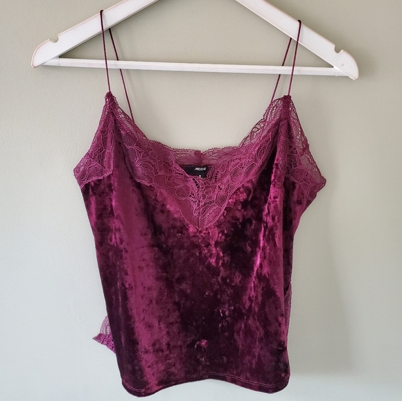 NWOT Ardene S Dark Romantic Whimsigoth Fairy Grunge Punk Velvet Lace Tank Top - Picture 1 of 9